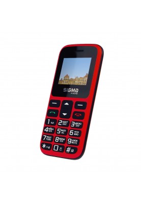 Мобільний телефон (бабушкофон) Sigma mobile Comfort 50 HIT Red