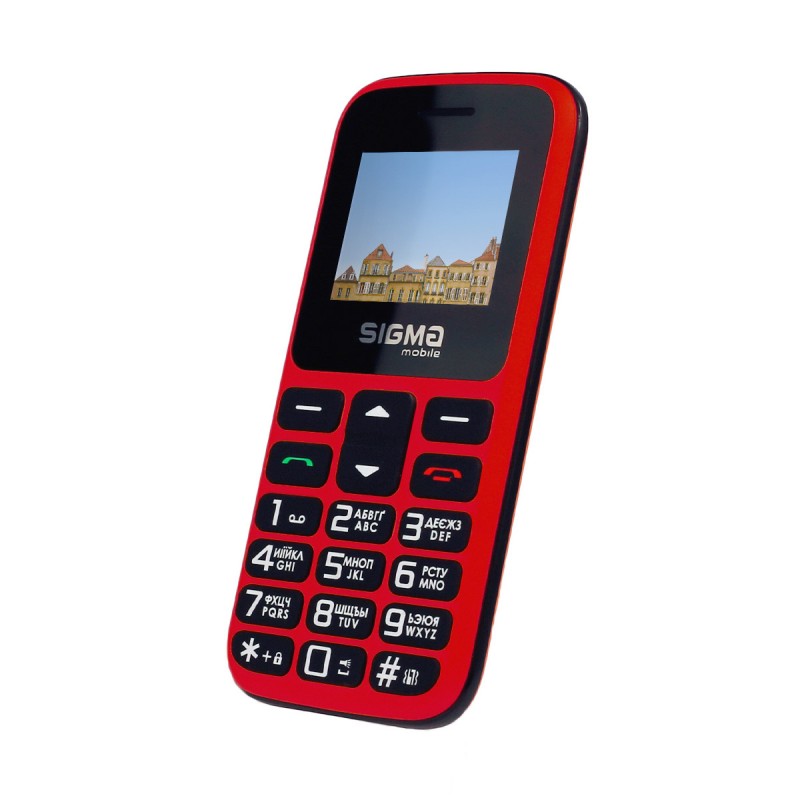 Мобільний телефон (бабушкофон) Sigma mobile Comfort 50 HIT Red