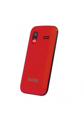 Мобільний телефон (бабушкофон) Sigma mobile Comfort 50 HIT Red