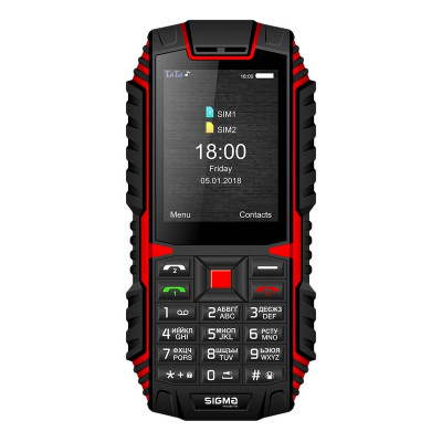 Мобільний телефон Sigma X-treme DT68 black-red (UA)