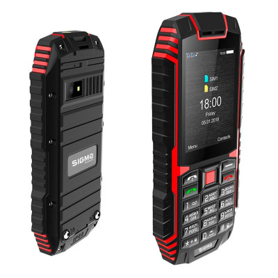 Мобільний телефон Sigma X-treme DT68 black-red (UA)