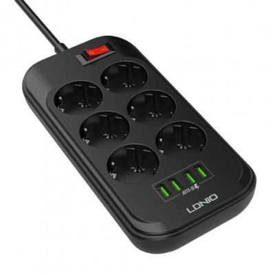 Мережевий подовжувач LDNIO SE6403 Black