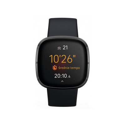 Смарт-годинник Fitbit Sense Carbon/Graphite Stainless Steel (FB512BKBK)