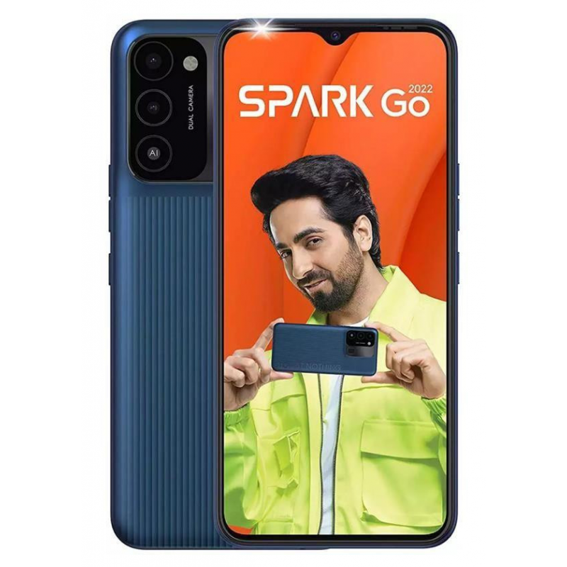 Смартфон Tecno Spark Go 2022 KG5m 2/32GB Atlantic Blue (4895180776953)