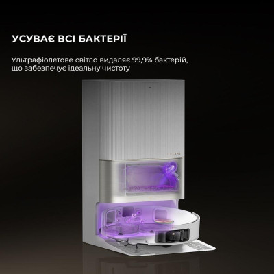 Робот-пилосос з вологим прибиранням Dreame X50 Ultra White (RLX85CE-6-Wh)