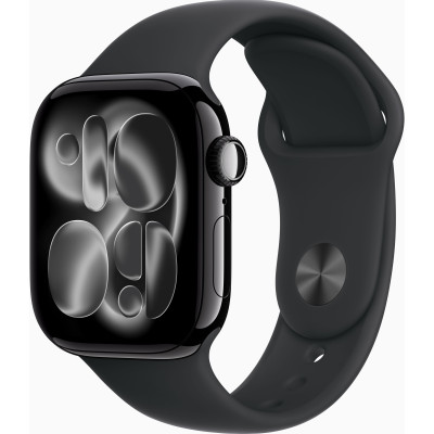 Смарт-годинник Apple Watch Series 11 GPS 42mm Jet Black Alu. Case w. Black S. Band - S/M (MEQT4)