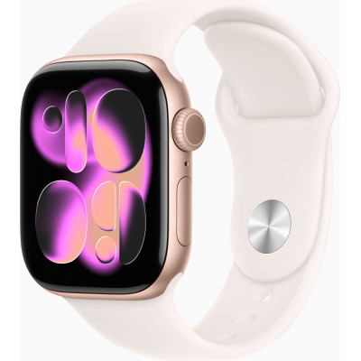 Смарт-годинник Apple Watch Series 11 GPS 42mm Rose Gold Alu. Case w. Light Blush S. Band - S/M (MEU04)