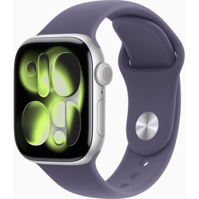 Смарт-годинник Apple Watch Series 11 GPS 42mm Silver Alu. Case w. Purple Fog S. Band - S/M (MEU64)