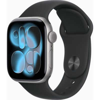 Смарт-годинник Apple Watch Series 11 GPS 42mm Space Grey Alu. Case w. Black S. Band - S/M (MEQW4)