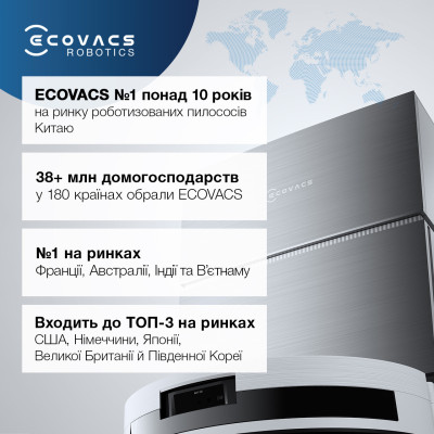 Робот-пилосос з вологим прибиранням ECOVACS Deebot T50 Max Pro Omni Black (DEX54) Робот-пилосос з вологим прибиранням ECOVACS Deebot T50 Max Pro Omni Black (DEX54)