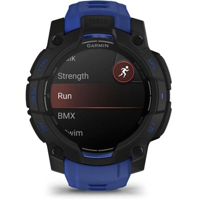 Смарт-годинник Garmin Instinct 3 45mm AMOLED Black with Blue Band (010-02936-03)