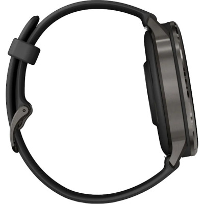 Смарт-годинник Garmin Venu 4 45 mm Slate with Black Silicone Band (010-03014-00)