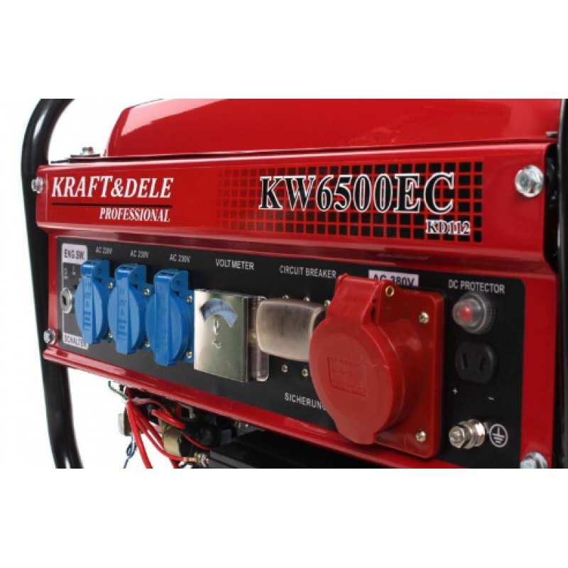 Бензиновий генератор Kraft Dele KW-6500EC (KD112)
