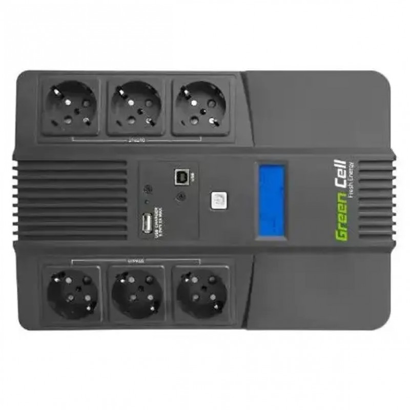 Джерело безперебійного живлення Green Cell 800VA/480W (UPS07)