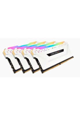 Оперативна пам'ять Corsair 32 GB (4x8GB) DDR4 3200 MHz Vengeance RGB PRO White (CMW32GX4M4C3200C16W)