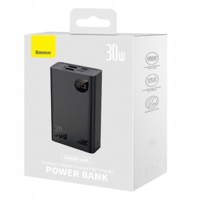 Зовнішній акумулятор (Power Bank) Baseus Adaman 2 20000mAh/QC/PD/SCP/30W Black (PPAD050101)
