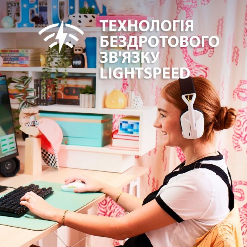 Навушники з мікрофоном Logitech G435SE + G305SE Wireless White (981-001162)