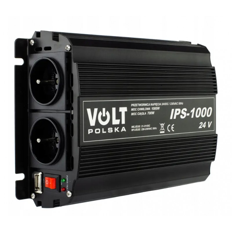 Перетворювач напруги VOLT Polska IPS 1000 24V на 230V 700/1000W