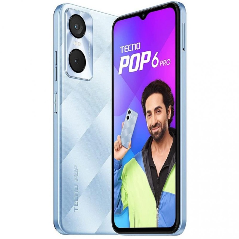 Смартфон Tecno POP 6 Pro (BE8) 2/32GB Peaceful Blue (4895180785528)