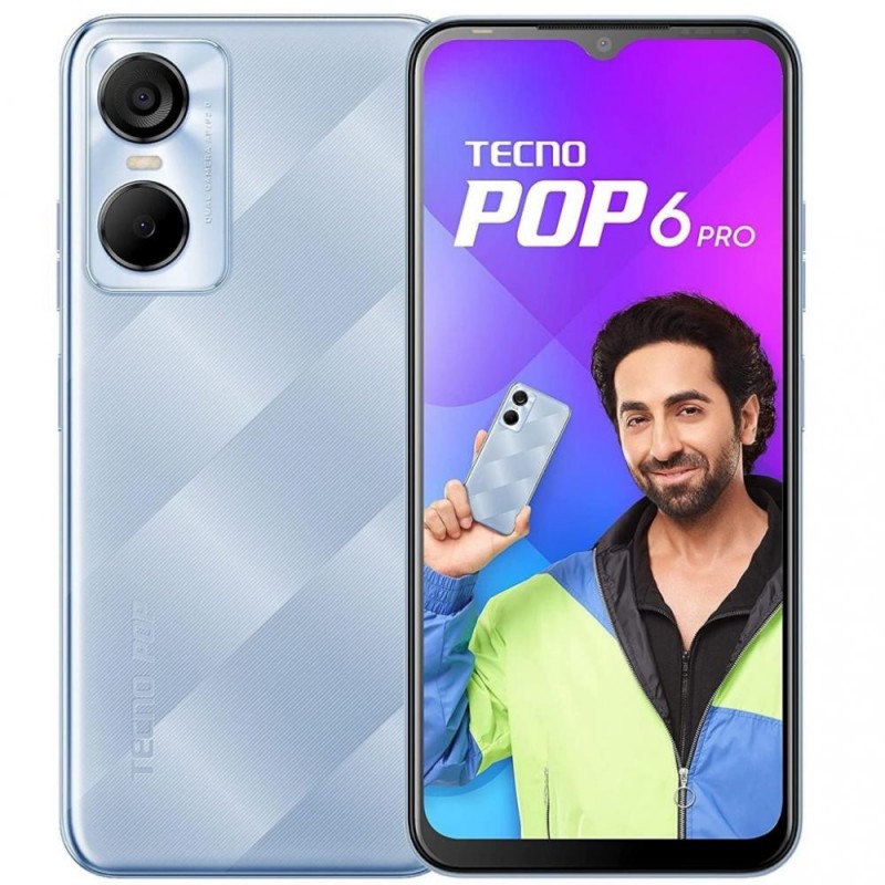 Смартфон Tecno POP 6 Pro (BE8) 2/32GB Peaceful Blue (4895180785528)