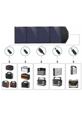 Сонячна панель для УМБ Choetech 100W (193x37см) 1x120W, 1 USB QC3.0 18W, 1 USB-C PD3.0 45W, 1xUSBA 12W (SC009)