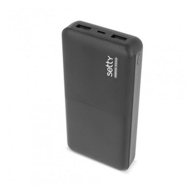 Зовнішній акумулятор (павербанк) Setty Power Bank 20000 mAh Black