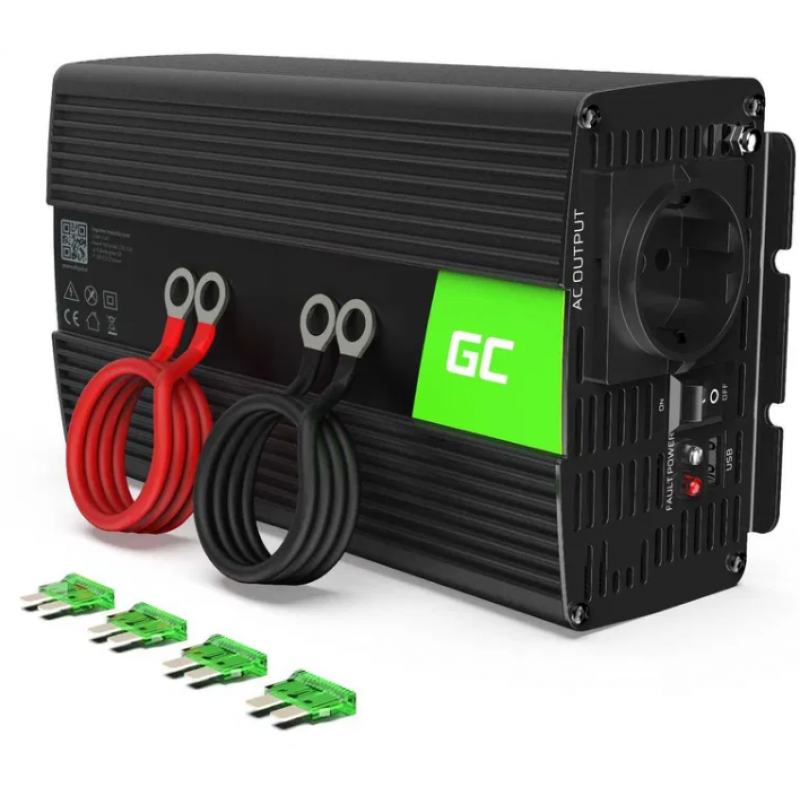 Перетворювач напруги Inverter Green Cell 24V to 230V 1000W/2000W Модифікована синусоїда