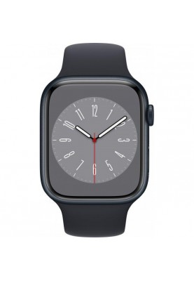 Смарт-годинник Apple Watch Series 8 GPS 45mm Midnight Aluminum Case w. Midnight Sport Band (MNP13, MNUL3)