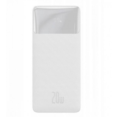 Зовнішній акумулятор (павербанк) Baseus Bipow Digital Display 20W 10000mAh white (PPDML-L02)