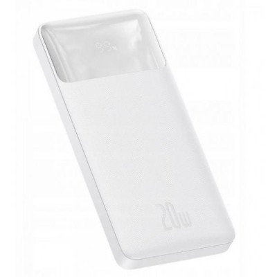 Зовнішній акумулятор (павербанк) Baseus Bipow Digital Display 20W 10000mAh white (PPDML-L02)