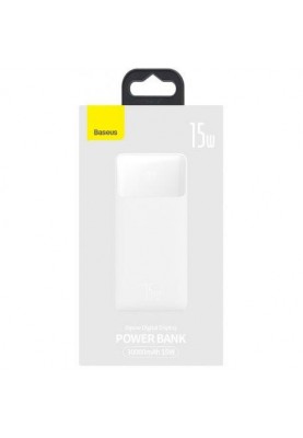Зовнішній акумулятор (павербанк) Baseus Bipow Digital Display Powerbank 15W 30000mAh White (PPBD050202)