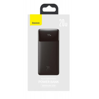 Зовнішній акумулятор (павербанк) Baseus Bipow Digital Display Powerbank 20W 30000mAh Black (PPBD050401)