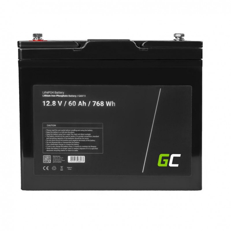 Акумулятор для ДБЖ Green Cell CAV11 LiFePO4 12.8V 60Ah 768Wh