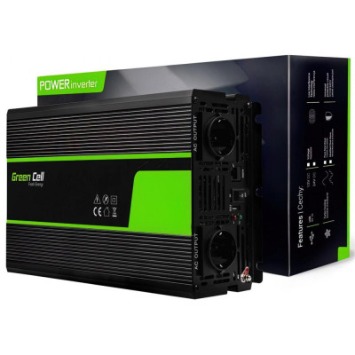 Перетворювач DC-AC Green Cell INV19 24V/230V 1500/3000W