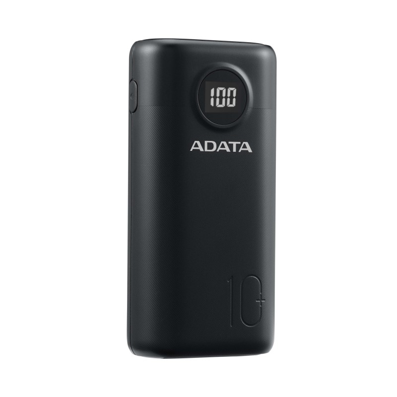 Зовнішній акумулятор (павербанк) ADATA P10000QCD 10000mAh Black (AP10000QCD-DGT-CBK)