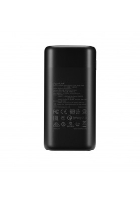 Зовнішній акумулятор (павербанк) ADATA P10000QCD 10000mAh Black (AP10000QCD-DGT-CBK)