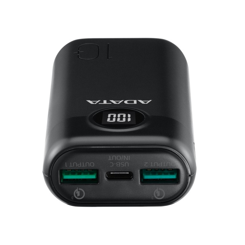 Зовнішній акумулятор (павербанк) ADATA P10000QCD 10000mAh Black (AP10000QCD-DGT-CBK)