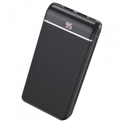 Зовнішній акумулятор (павербанк) Hoco with Display Famous 20000mAh J59A Black