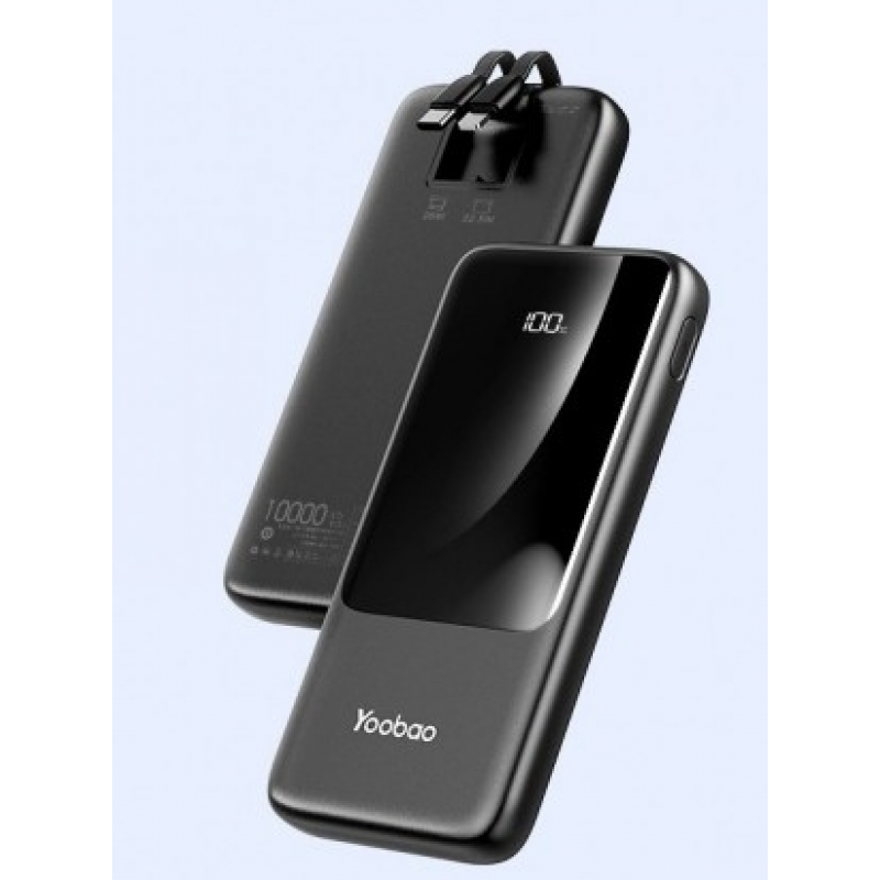Зовнішній акумулятор (павербанк) Yoobao LC7 Power Bank 10000 mah Black