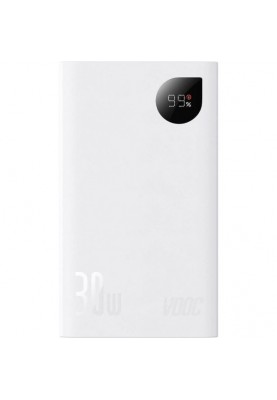 Зовнішній акумулятор (Power Bank) Baseus Adaman 2 Digital Display 20000 mAh 30W White (PPAD050002)