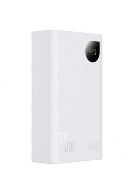 Зовнішній акумулятор (Power Bank) Baseus Adaman 2 Digital Display 20000 mAh 30W White (PPAD050002)