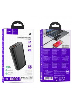 Зовнішній акумулятор (Power Bank) Hoco Q5 Aegis 10000mAh 30W Black