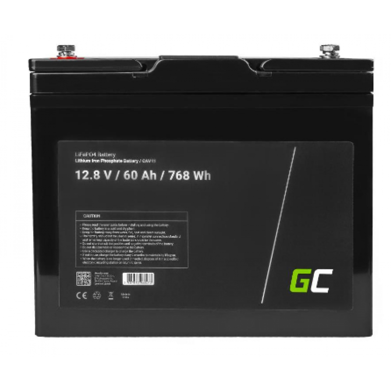 Акумулятор для ДБЖ Green Cell CAV11 LiFePO4 12.8V 60Ah 768Wh + BMS
