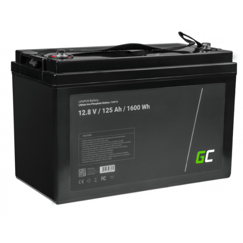 Акумуляторна батарея Green Cell LiFePO4 12.8V 125Ah (100А) + BMS