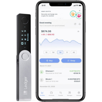 Апаратний криптогаманець Ledger Nano X Onyx Black