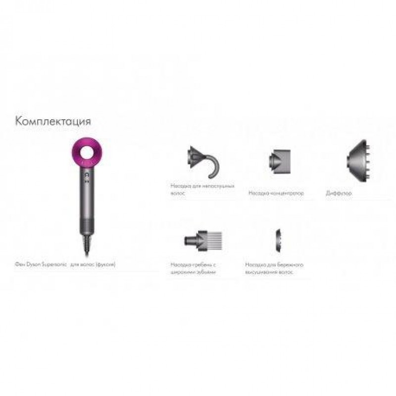 Фен Dyson HD07 Supersonic Iron/Fuchsia (386732-01)