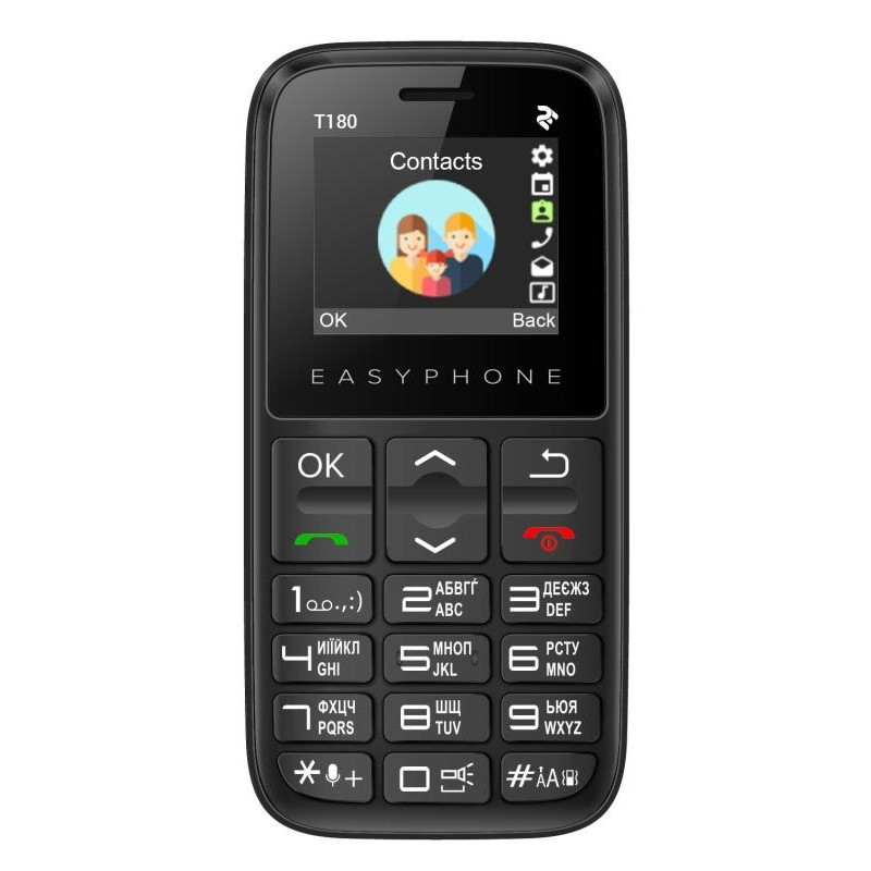 Мобільний телефон 2E T180 2020 DualSim Black (680576170064)