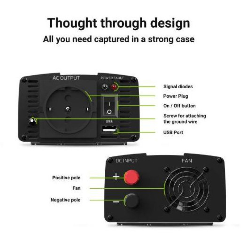 Перетворювач DC-AC Green Cell INV01DE