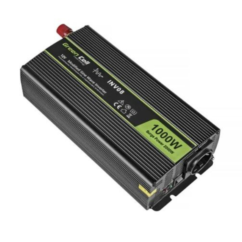 Перетворювач DC-AC Green Cell INV08 12V/230V 1000W/2000W