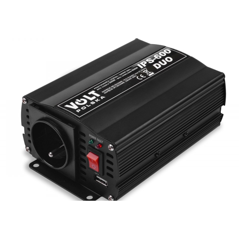 Перетворювач (інвертор) DC-AC Volt Polska IPS 600 DUO 12/24V/230V (300/600W)